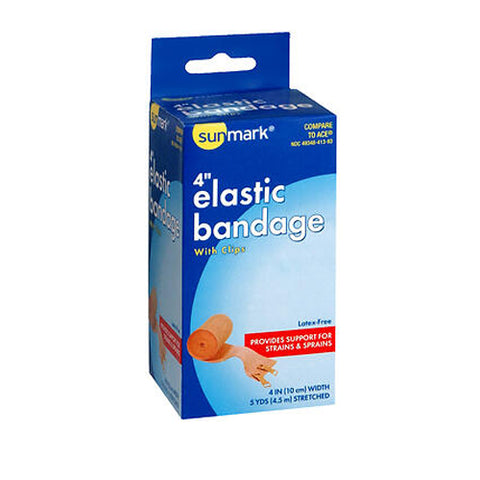 Sunmark, Elastic Bandage With Clips 4 Inch, 1 Each