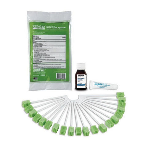 Sage, Oral Swab System Kit With Perox-A-Mint Solution, 1 Kit