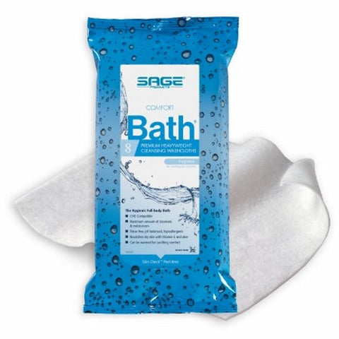 Sage, Rinse-Free Bath Wipe, Pack Of 8