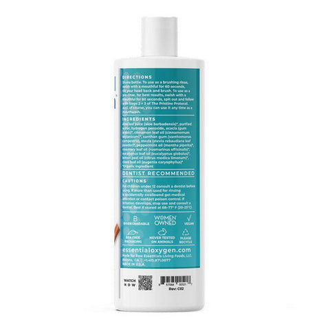 Essential Oxygen, Br Organic Mouthwash Plus Brushing Rinse Cinnamint, Cinnamint 16 Oz