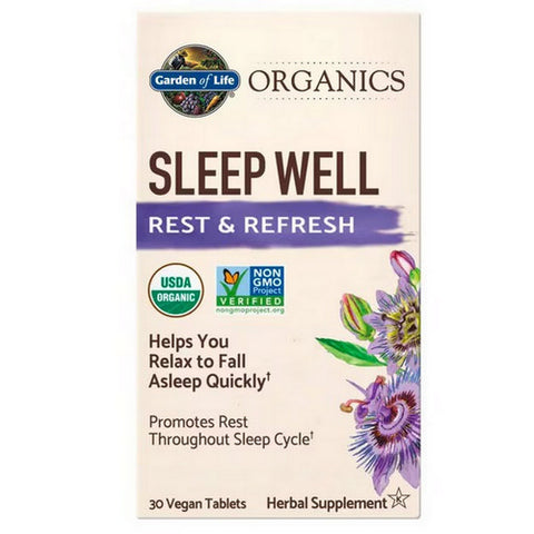 Garden of Life, Organics Sleep Well Rest & Refresh, 30 Vegan Tabs