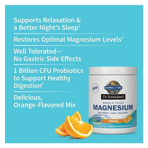 Garden of Life, Dr. Formulated Magnesium Powder, Orange, 7 Oz