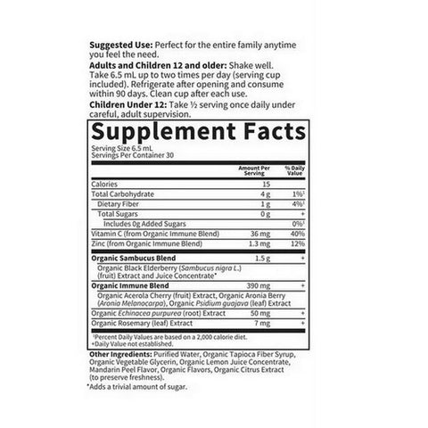 Garden of Life, Organics Elderberry Syrup, 6.59 Oz