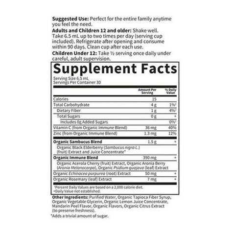 Garden of Life, Organics Elderberry Syrup, 6.59 Oz