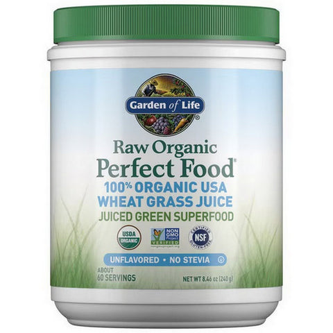 Garden of Life, Raw Organic Perfect Food Wheat Grass Juice Powder, 8.46 Oz