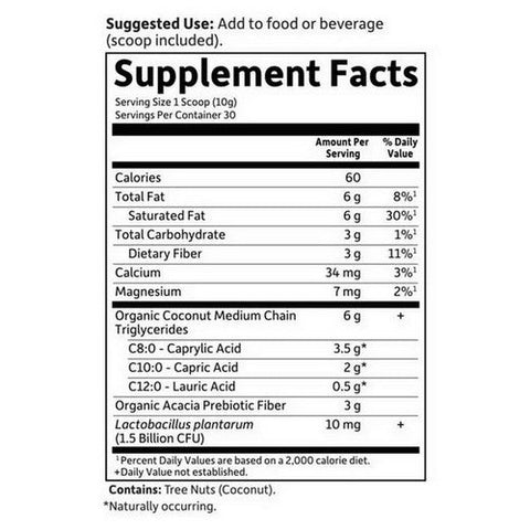 Garden of Life, Dr. Formulated Keto Organic MCT Powder, 10.58 Oz