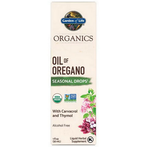 Garden of Life, Organics Oil of Oregano Drops, 1 Oz