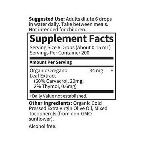 Garden of Life, Organics Oil of Oregano Drops, 1 Oz