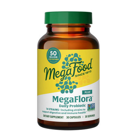 MegaFood, MegaFlora Plus Probiotic, 30 Caps MegaFood