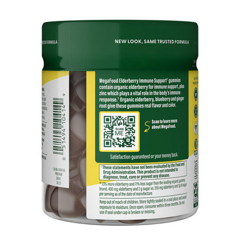 MegaFood, Elderberry Immune Support, Berry, 54 Gummies MegaFood