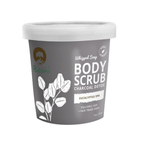 Bodhi, Whipped Soap Body Scrub Charcoal Detox Eucalyptus Spa, 14 OZ