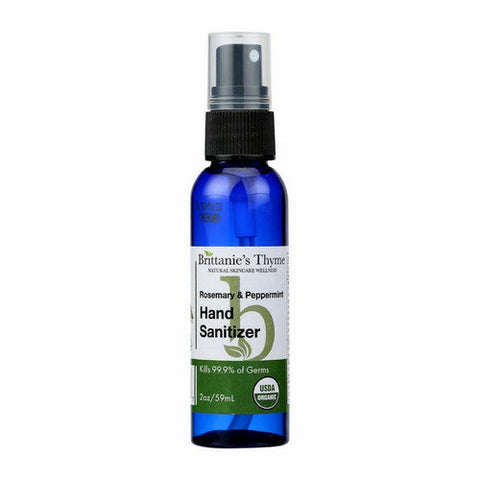 Brittaine's Thyme, Organic Hand Sanitizer Rosemary Peppermint, 2 Oz Brittaine's Thyme