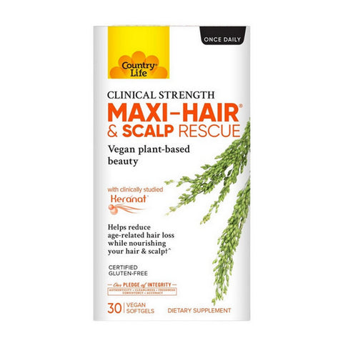 Country Life, Maxi-Hair and Scalp Rescue, 30 Softgels