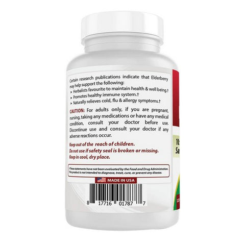 Best Naturals, Elderberry, 5000mg, 120 Veg Caps