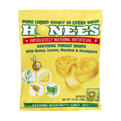 Honees, Filled Honey Lemon Cough Drops, 20 Lozenges