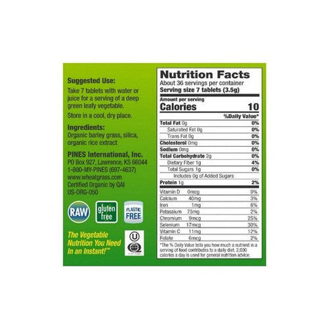 Pines Wheat Grass, Barley Grass, 500 Mg, 250 Tabs Pines Wheat Grass