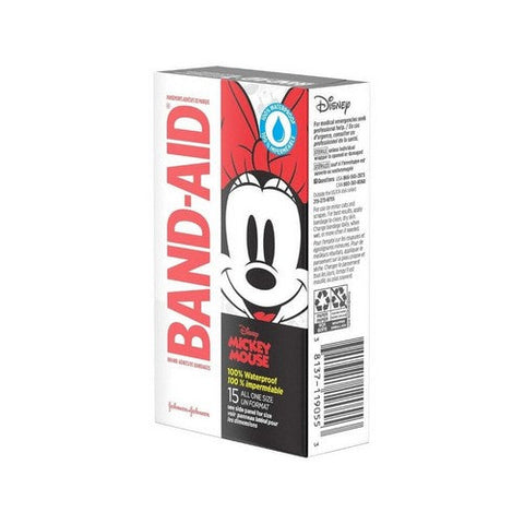 Band-Aid, Adhesive Bandages Mickey Mouse All One Size, 15 Count Band-Aid