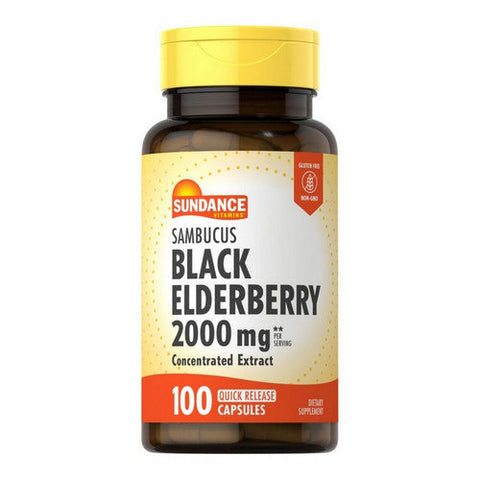 Sundance, Sambucus  Black Elderberry, 1000 mg, 100 Caps Sundance