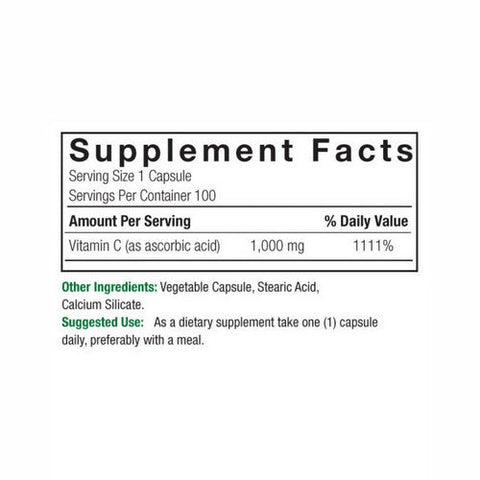 Nature's Answer, Vitamin C, 1000 mg, 100 Veg Caps Nature's Answer