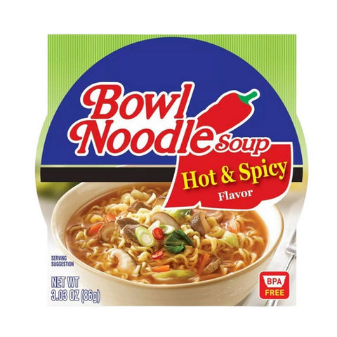 Nongshim, Bowl Noodle Soup Hot And Spicy, 3.03 Oz(Case Of 12)