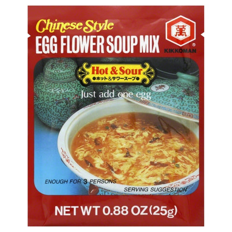 Kikkoman, Hot And Sour Egg Flower Soup Mix, 0.88 Oz(Case Of 12)