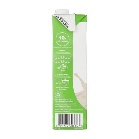 Orgain, Organic Protein Almond Milk Unsweetened Vanilla, 32 Oz(Case Of 6)