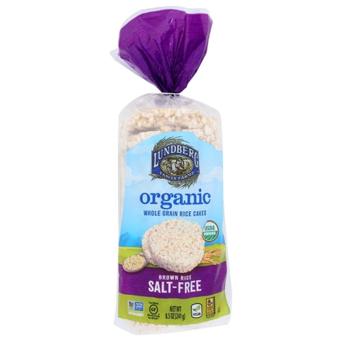 Lundberg, Organic Brown Rice Cakes Salt Free, 8.5 Oz(Case Of 6)