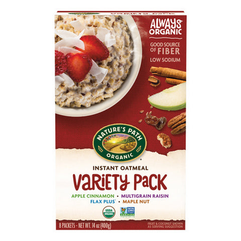 Natures Path, Organic Instant Oatmeal Variety Pack, 14 Oz(Case Of 6)