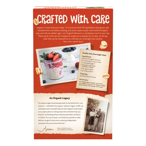 Natures Path, Organic Original Instant Hot Oatmeal, 14 Oz(Case Of 6)