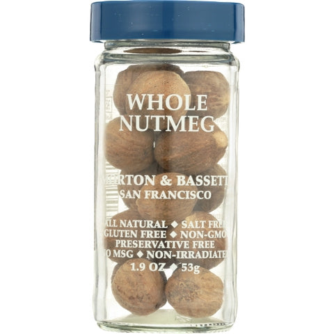 Morton & Bassett, Seasoning Whole Nutmeg, 2.2 Oz(Case Of 3)