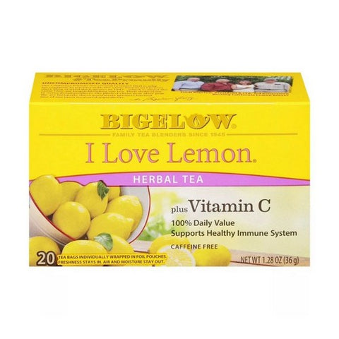 Bigelow, I Love Lemon Herbal Tea, 1.28 Oz (Case of 6)