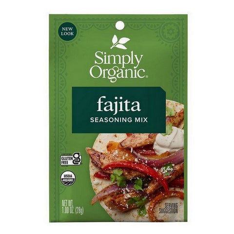 Simply Organic, Organic Fajita Seasoning Mix, 1 Oz