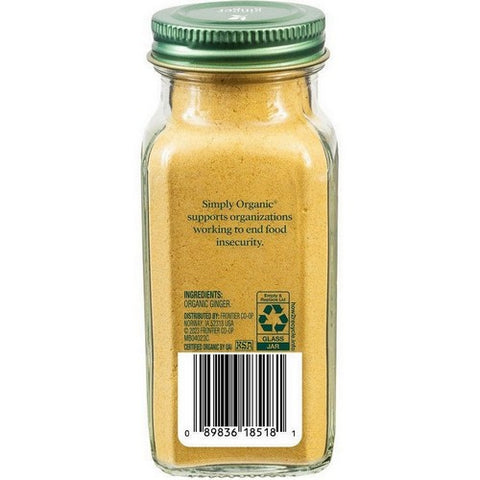 Simply Organic, Organic Ginger Root Ground, 1.64 Oz(Case Of 6)