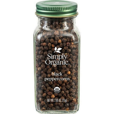 Simply Organic, Organic Whole Black Peppercorns, 2.65 Oz