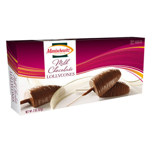 Manischewitz, Milk Choc Lollycones, 2 Oz(Case Of 12)