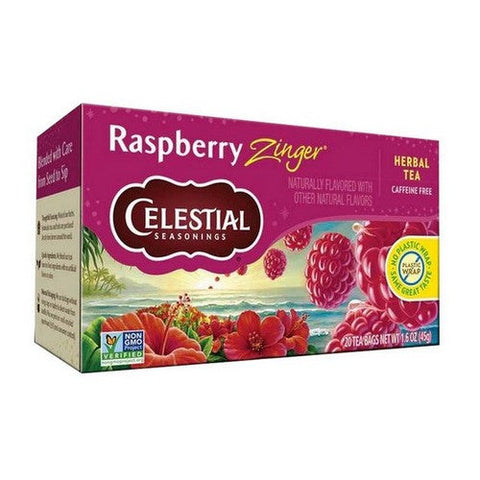 Celestial Seasonings, Raspberry Zinger Natural Herb Tea Bags, 20 Bags(Case Of 6) Celestial Seasonings