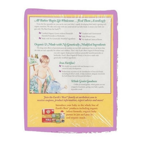 Earth's Best, Organic Whole Grain Multi Grain Baby Cereal, 8 Oz(Case Of 12)