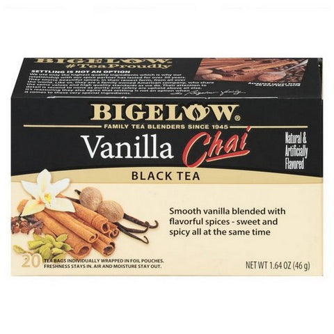 Bigelow, Vanilla Chai Black Tea, 1.64 Oz(Case Of 6)