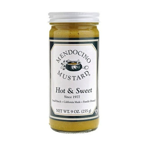 Mendocino Mustard, Mustard Hot & Sweet, Case of 6 X 9 Oz