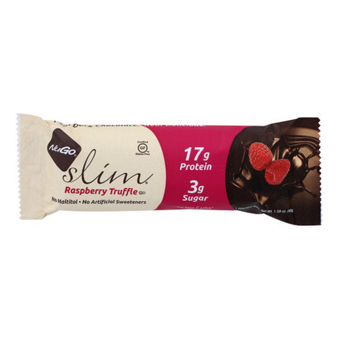 Nugo, Slim Raspberry Truffle Bar, 1.59 Oz(Case Of 12)