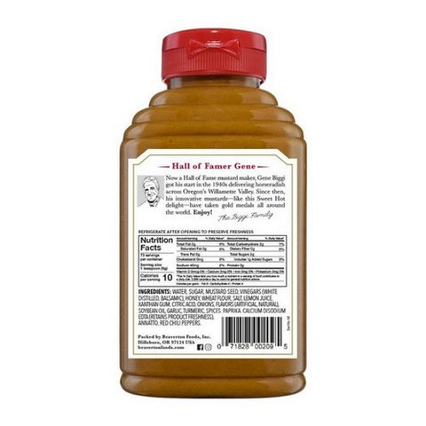 Beaver, Brand Sweet Hot Mustard, 13 Oz(Case Of 6)