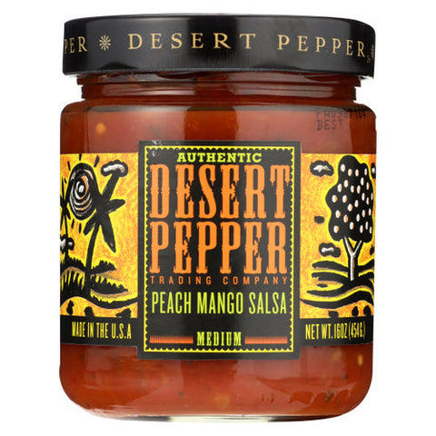 Desert Pepper, Peach Mango Salsa, Case of 6 X 16 Oz Desert Pepper