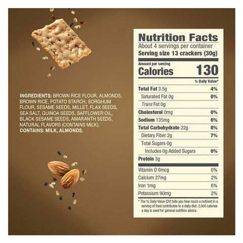 Blue Diamond, Cracker Snacks Multi-Seeds, 4.25 Oz(Case Of 12)