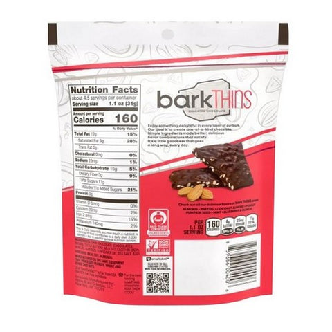 Barkthins, Dark Chocolate Almond Snacks, 4.7 Oz(Case Of 12)