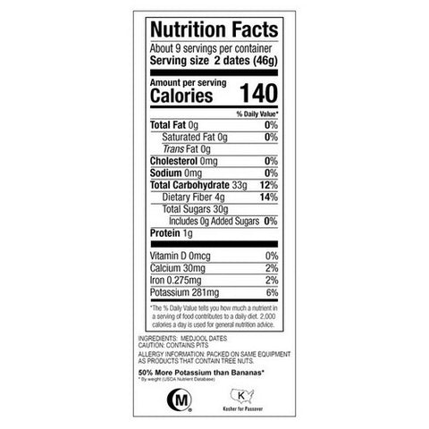 Bard Valley, Dates Medjool Whole, 12 Oz(Case Of 12)