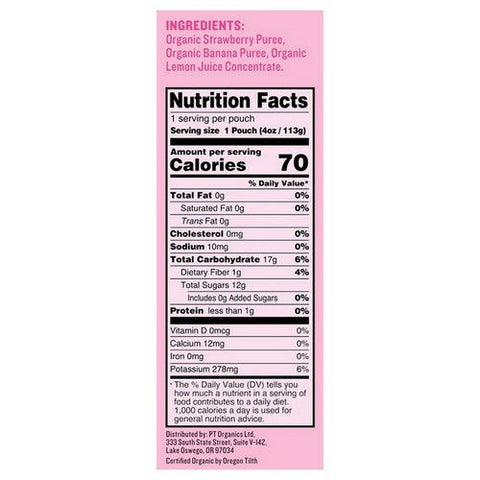 Peter Rabbit, Straw Berry & Banana Puree, 4 Oz(Case Of 10) Peter Rabbit