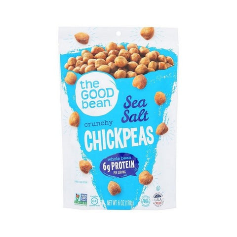 The Good Bean, Chickpea Snacks Gluten Free Sea Salt, 6 Oz(Case Of 6)