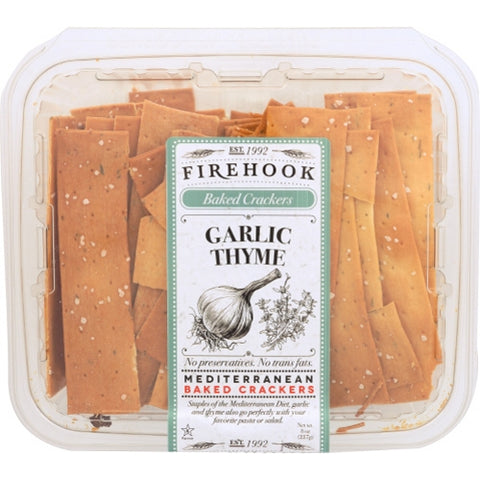 Firehook, Cracker Bkd Garlic Thyme, 8 Oz(Case Of 12)