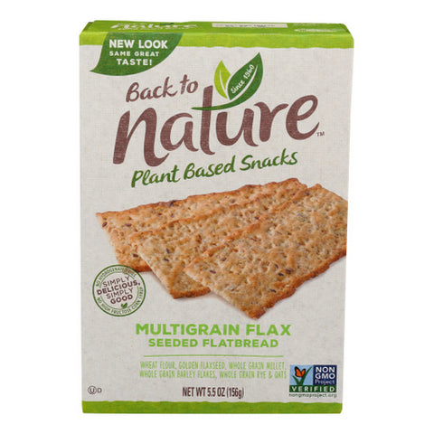 Back to Nature, Multigrain Flax Seeded Flatbread Crackers, 5.5 Oz(Case Of 6)