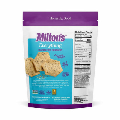Milton's, Gluten Free Baked Crackers Everything, 4.5 Oz(Case Of 12) Milton's